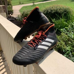 Men’s Adidas Predator Black and Red Cleats